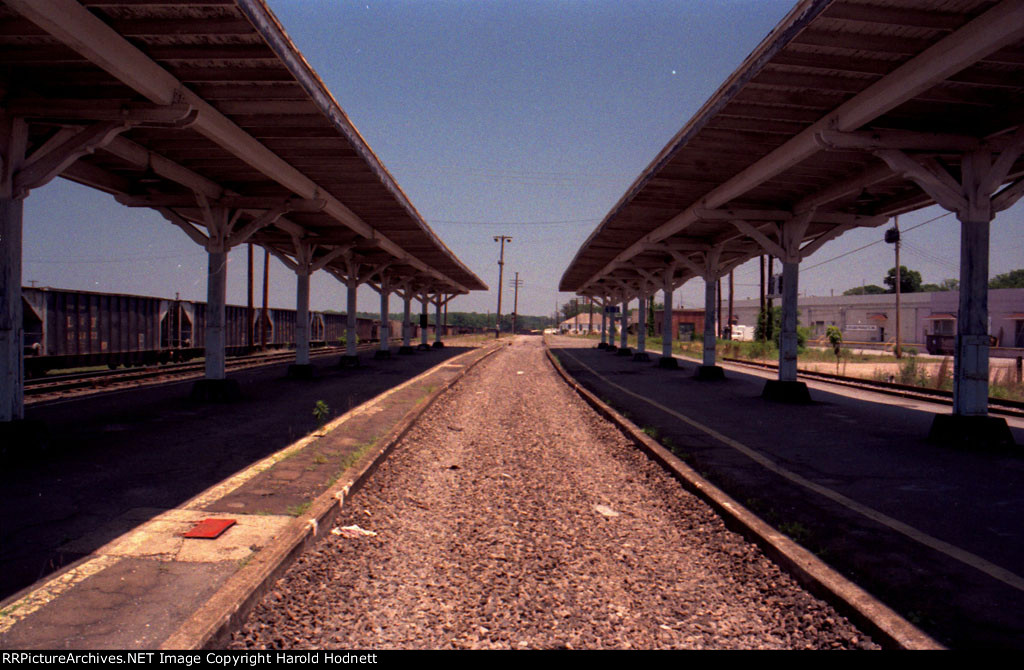 View northbound from Seaboard Station after the main track had been pulled up and filled in